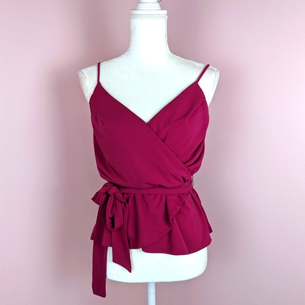 Pink wrap camisole